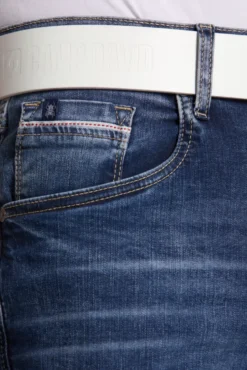 Gürtel aus Leder mit Logo-Prägungen white
