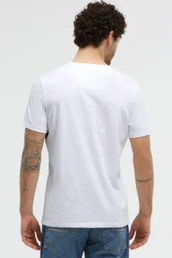 Henley-Shirt mit Frontprint opticwhite