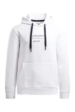 Hoodie aus Interlock mit Backprint white