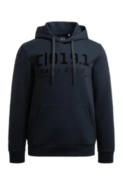 Hoodie aus Interlock mit Frontprint blue navy