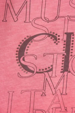 Hoodie mit 3/4-Arm und Wording Prints red orange