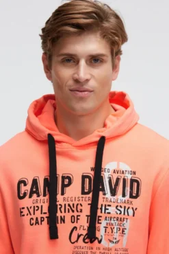 Hoodie mit Logo Artwork speed orange neon