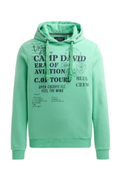 Hoodie mit Puffprint flight green