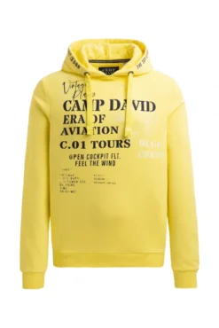 Hoodie mit Puffprint yellow sun
