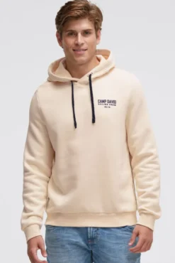 Hoodie mit Rücken-Artwork ecru