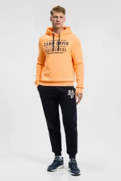 Hoodie mit Wording Print sunrise neon