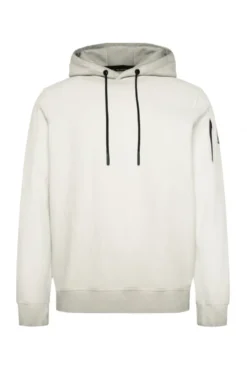 Hoodie Oil Dyed mit tonalen Ärmel-Patches stone