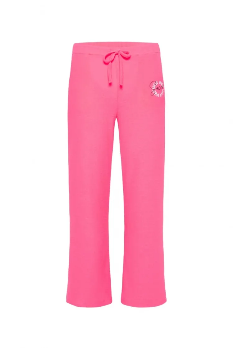 Hose aus Flauschstrick Relaxed Fit neon pink