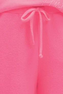 Hose aus Flauschstrick Relaxed Fit neon pink