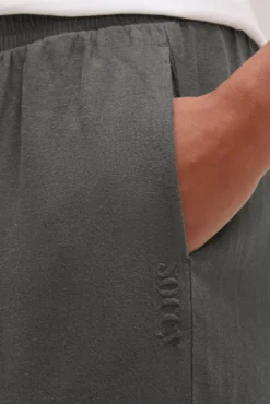 Hose aus Leinen-Mix mit Elastikbund cool khaki