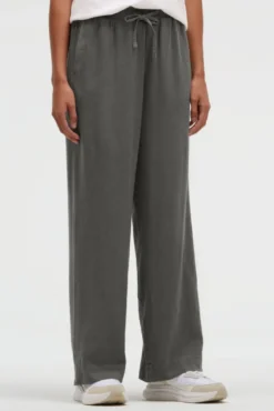 Hose aus Leinen-Mix mit Elastikbund cool khaki