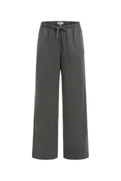 Hose aus Leinen-Mix mit Elastikbund cool khaki