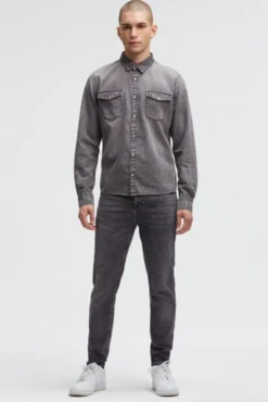 Jeanshemd Regular Fit stone grey | M