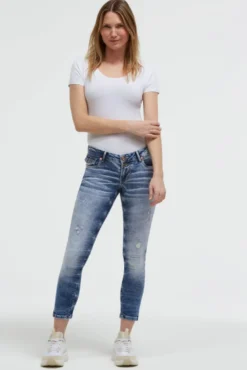 Jeans MI:LO Slim Fit distressed vintage blue