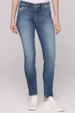 Jeans MI:RA Slim Fit blue vintage printed