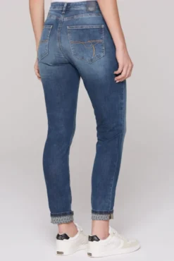 Jeans MI:RA Slim Fit blue vintage printed