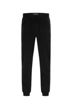 Jogginghose aus Interlock mit Seitentapes black | S