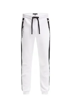 Jogginghose aus Interlock mit Seitentapes opticwhite