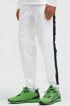 Jogginghose mit Logo-Tapes an den Seiten white