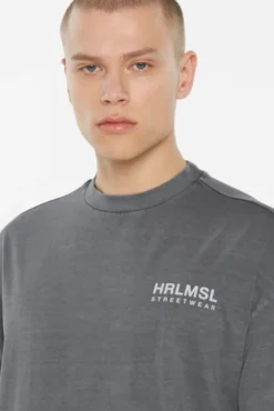 JO-HN T-Shirt Oversized printed asphalt