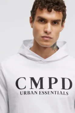 Kapuzenshirt mit CMPD Print opticwhite
