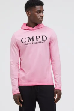 Kapuzenshirt mit CMPD Print summer pink