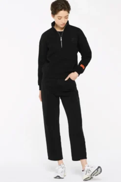 KAY-LA Troyer-Sweatshirt mit Back-Print black