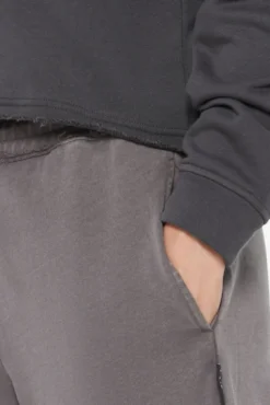 KE-LIS Cropped Hoodie asphalt
