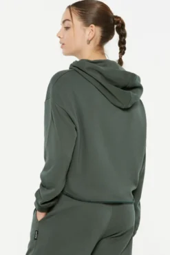 KE-LIS Cropped Hoodie dark green