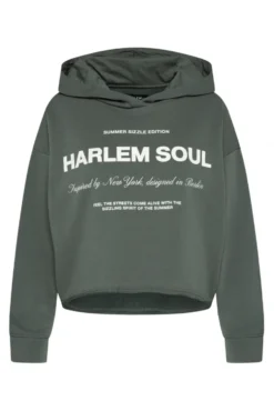KE-LIS Cropped Hoodie dark green