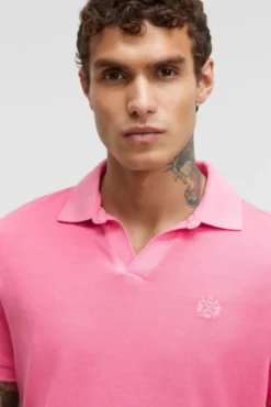 Kurzarmpolo aus Pikee mit Logostick summer pink