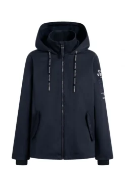 Kurzjacke mit Kapuze und Artworks blue navy
