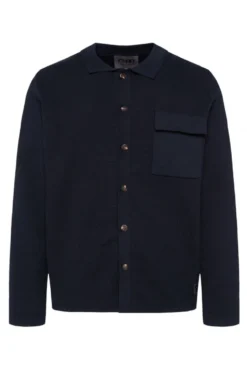 Langarmhemd im Strick-Design true navy
