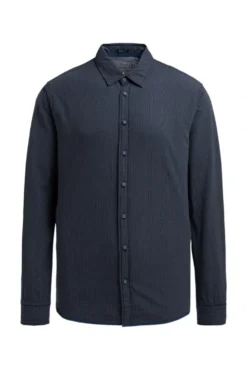 Langarmhemd mit All Over Print und Streifen blue navy