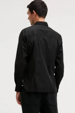 Langarmhemd mit Folienprints black