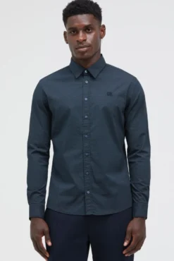 Langarmhemd Slim Fit true navy | S