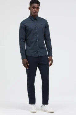 Langarmhemd Slim Fit true navy | S