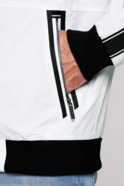 Leichter Blouson mit Tapes und Artworks opticwhite
