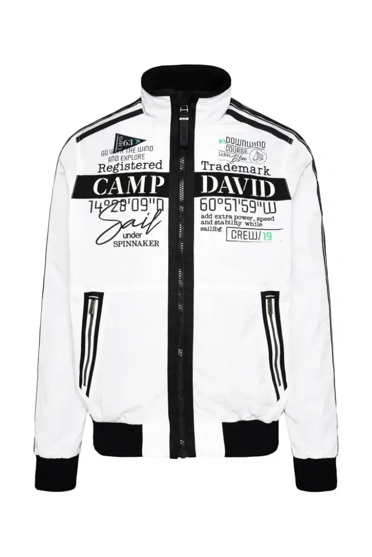 Leichter Blouson mit Tapes und Artworks opticwhite