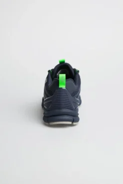 Leichter Sneaker im Knit-Design mit Rubber Artwork blue navy