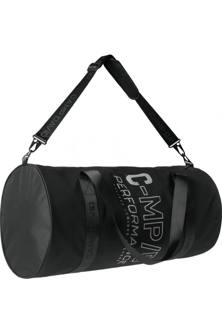 Leichte Sporttasche mit reflektierendem Print black