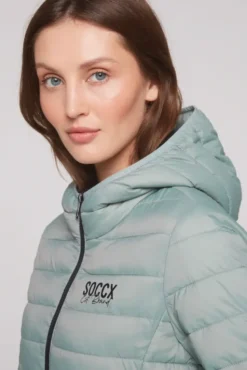 Leichte Steppjacke mit Kapuze frosted lake