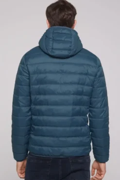 Leichte Steppjacke mit Kapuze blue haze