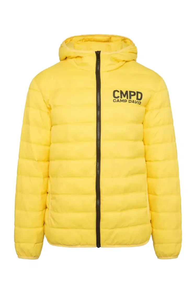 Leichte Steppjacke mit Kapuze industrial yellow
