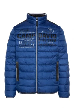 Leichte Steppjacke mit Logo Prints und Tapes flight blue