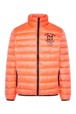 Leichte Steppjacke mit Rücken-Print speed orange neon