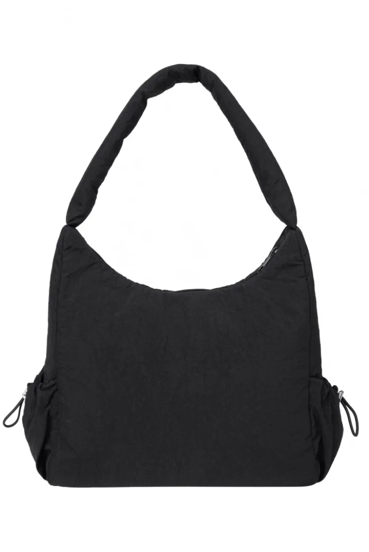 Leichte, wattierte Schultertasche black