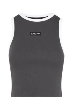 LI-SA Cropped Rib Top asphalt