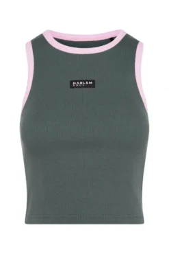 LI-SA Cropped Rib Top dark green