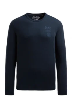 Longsleeve mit reflektierendem Schulter-Artwork blue navy | 4XL